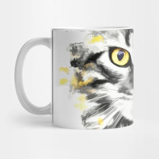 Cat with yellow eyes Mug